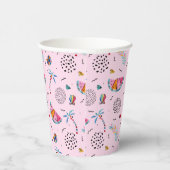 Gobelets En Papier Tropical rose Memphis Style Motif (Droite)