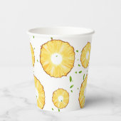 Gobelets En Papier TROPICAL SUMMER ananas Slice Motif tendance (Verso)