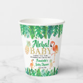 Gobelets En Papier Tropical Summer Beach Luau Boys Baby shower (Verso)