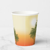 Gobelets En Papier Tropical Summer Orange Sunset Sky Birthday (Droite)