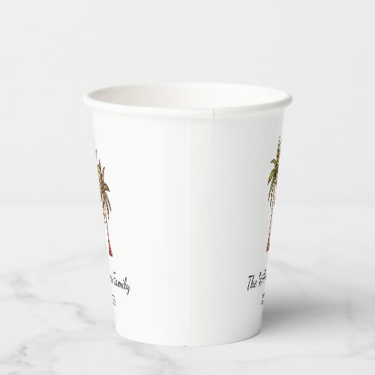 Gobelets En Papier Tropical Summer Palm Trees de baignade Pool Party (Droite)