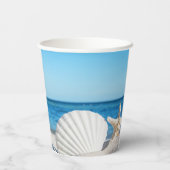 Gobelets En Papier Tropical Wedding Ocean Beach (Verso)