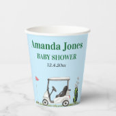 Gobelets En Papier Trou Dans Un Baby shower De Golf (Recto)