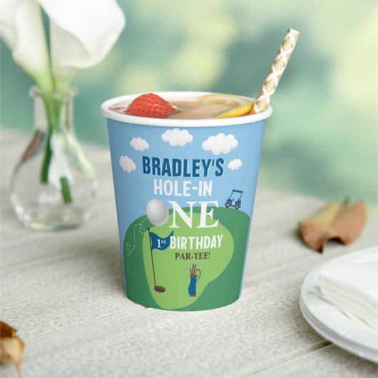 Gobelets En Papier Trou en un Golf 1er anniversaire (Insitu)