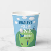Gobelets En Papier Trou en un Golf 1er anniversaire (Verso)