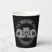 Gobelets En Papier Trucker personnalisé Big Rig Semi Camion Camion (Verso)
