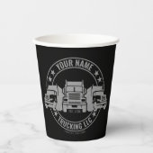 Gobelets En Papier Trucker personnalisé Big Rig Semi Camion Camion (Recto)