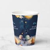 Gobelets En Papier True Space First Trip Around The Sun 1st Birthday (Verso)