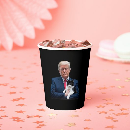 Gobelets En Papier Trump 2024 Cat MAGA Funny Trump Cat (Insitu)