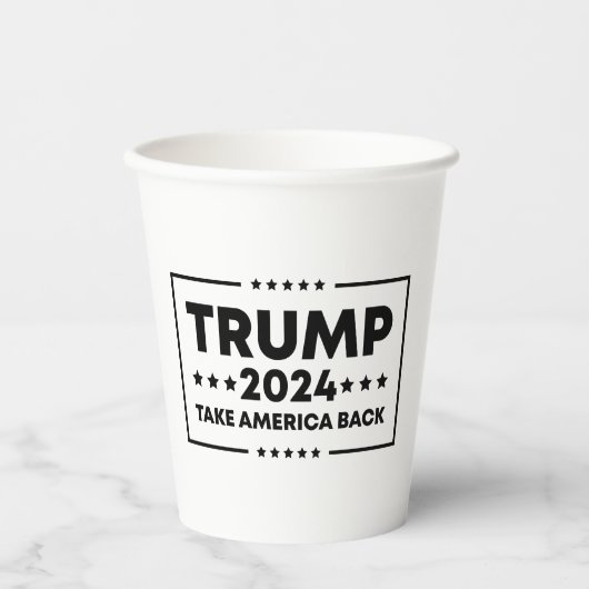 Gobelets En Papier Trump 2024 : Trump et l'Amérique (Recto)