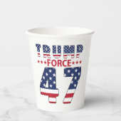 Gobelets En Papier Trump Force 47 (Recto)