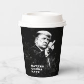 Gobelets En Papier Trump Middle Finger 2026 Meme Funny (Verso)