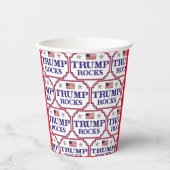 Gobelets En Papier Trump Rocks - Coupes de papier (Recto)