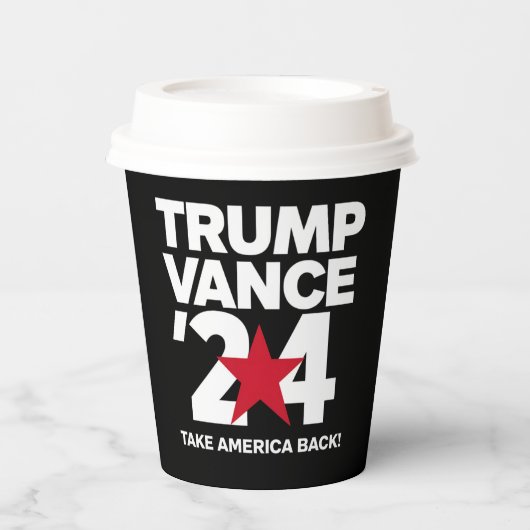 Gobelets En Papier Trump Vance 2024 Vote Élection Trump 2024 (Recto)