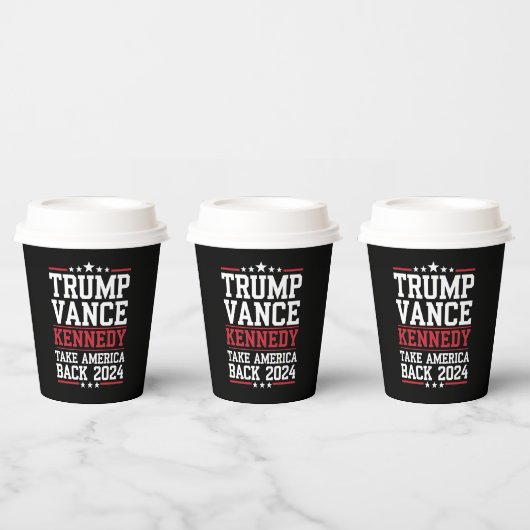 Gobelets En Papier Trump Vance Kennedy : Reprenez l'Amérique (Multi)