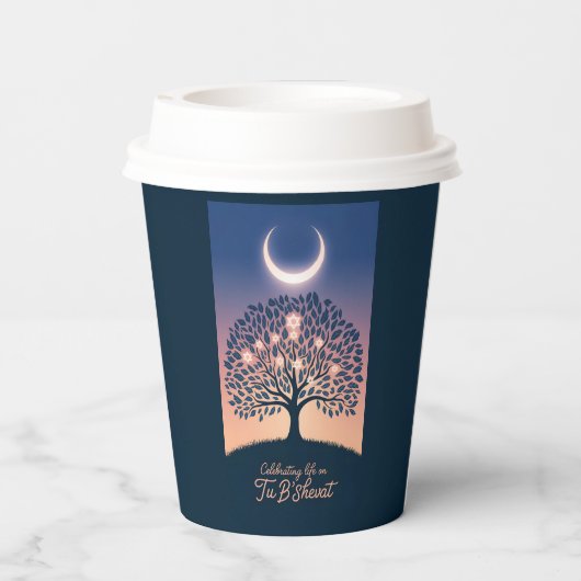 Gobelets En Papier Tu B'Shevat : Un Rayon de Lumière (Verso)