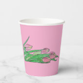 Gobelets En Papier Tulip Bouquet Laying Down (Verso)