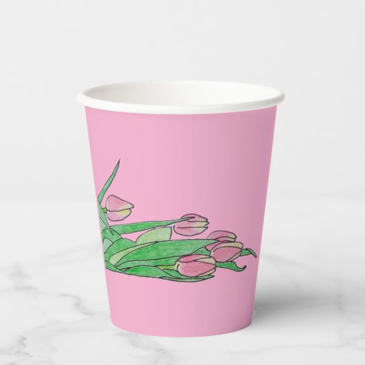 Gobelets En Papier Tulip Bouquet Laying Down (Recto)