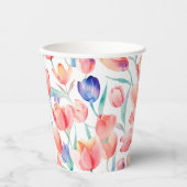 Gobelets En Papier Tulipe Motif en étain Tulipes (Recto)