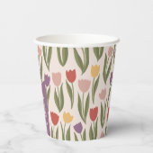 Gobelets En Papier Tulipes Baby Shower Personnalisé  (Verso)