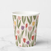 Gobelets En Papier Tulipes Baby Shower Personnalisé  (Droite)