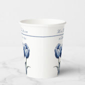 Gobelets En Papier Tulipes dans Delft Blue personnalisable (Droite)