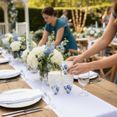 Gobelets En Papier Tulipes dans Delft Blue personnalisable