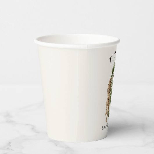 Gobelets En Papier Tulum Leopard Tropical Bachelorette Week-end (Droite)