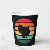 Gobelets En Papier Turquie Oiseau Thanksgiving Distressed coucher de (Recto)