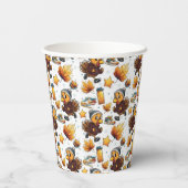 Gobelets En Papier Turquie Trot Fun Run 5k Thanksgiving Rundesign (Verso)