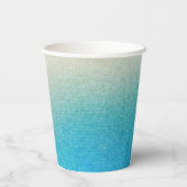 Gobelets En Papier Turquoise Chic Blanc Aqua bleu (Verso)
