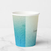 Gobelets En Papier Turquoise Chic Blanc Aqua bleu (Droite)
