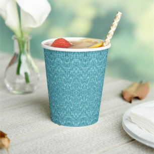 Gobelets En Papier Turquoise Moderne Motif Abstrait Aqua Fête