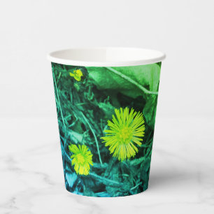 Gobelets En Papier Tussilago farfara Coltsfoot Fleurs