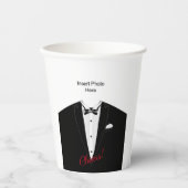 Gobelets En Papier Tuxedo avec des tasses de papier-face personnalisé (Recto)