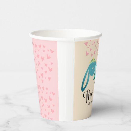 Gobelets En Papier Twin Bunnies Baby shower Jaune clair (Droite)