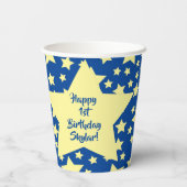 Gobelets En Papier Twinkle Little Star mignonne 1er anniversaire fête (Verso)