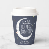 Gobelets En Papier Twinkle, petit baby shower étoilé (Verso)