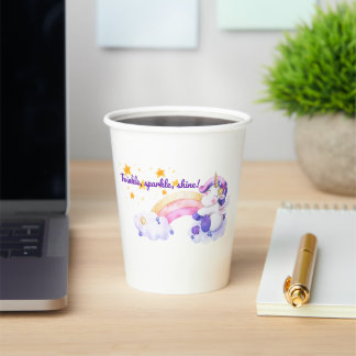 Gobelets En Papier ⭐ Twinkle Sparkle Unicorn Paper Cup 🌈 ✨