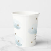 Gobelets En Papier Twinkle Twinkle Little Star Baby shower bleu (Droite)