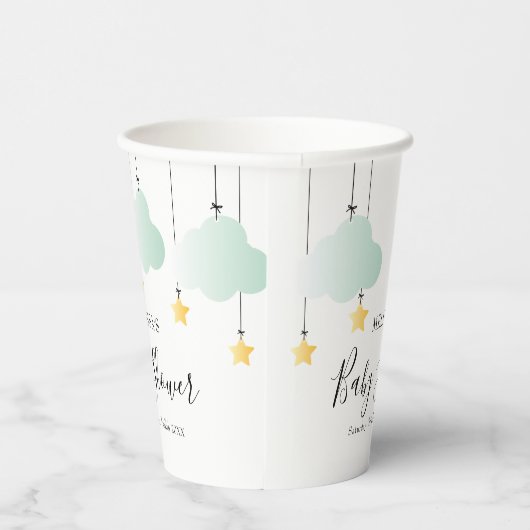 Gobelets En Papier Twinkle Twinkle Little Star Baby shower neutre (Droite)