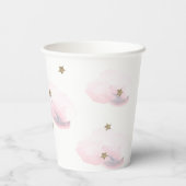 Gobelets En Papier Twinkle Twinkle Little Star Baby shower rose (Verso)