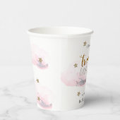 Gobelets En Papier Twinkle Twinkle Little Star Baby shower rose (Droite)