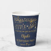 Gobelets En Papier Twinkle Twinkle Little Star Boy 1er anniversaire (Verso)