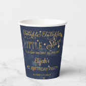 Gobelets En Papier Twinkle Twinkle Little Star Boy 1er anniversaire (Recto)