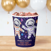 Gobelets En Papier Twins Premier voyage autour des roquettes des astr