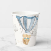 Gobelets En Papier Twins Teddy Bear Blue Hot Air Balloon (Verso)
