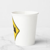 Gobelets En Papier Two Downward Arrows Warning Road Sign (Gauche)