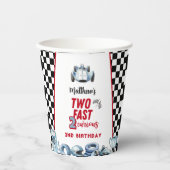 Gobelets En Papier Two Fast 2nd birthday Boy Racing Car  (Recto)