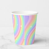 Gobelets En Papier Two Groovy Retro Pastel Rainbow 2nd Birthday (Droite)